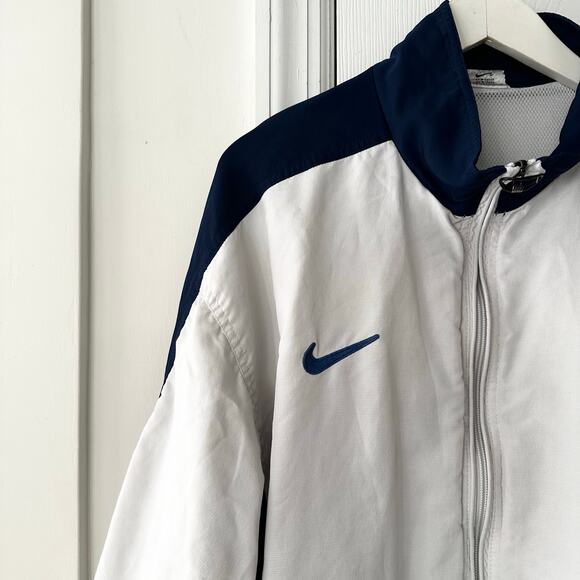 Nike Vintage Italy National Football Team Blue White Italia Windbreaker Jacket L - Picture 2 of 8